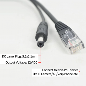 POE Splitter POE4812K Zwart 04