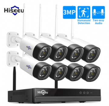 ascamerasystemen Hiseeu WNKIT-4HB312 Wifi Camera set met vier 1