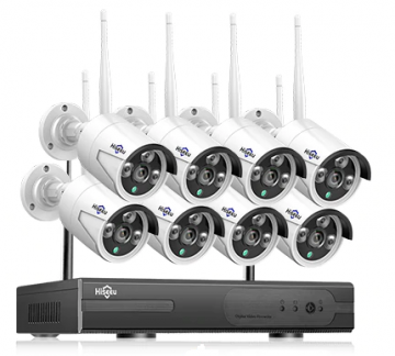 ascamerasystemen Hiseeu WNKIT-8HB612 Wifi Camera set met acht 1