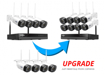 ascamerasystemen Hiseeu WNKIT-4HB312 Wifi Camera set met vier 5