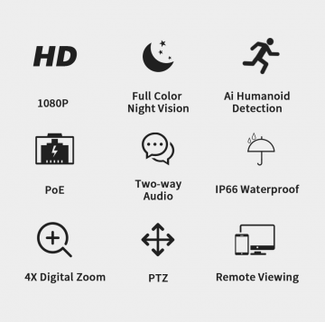 ascamerasystemen Hiseeu HD612-P 2MP IP PTZ Camera 2
