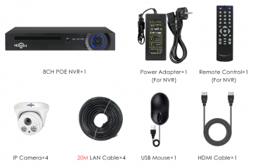 ascamerasystemen Hiseeu 8ch 5mp poe nvr kit h 265 bewakingscamera audio record ai ip camera outdoor waterdichte 3