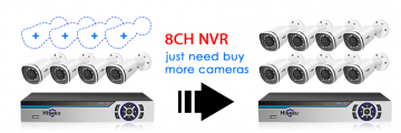 ascamerasystemen Hiseeu 8PK-4HB848 4K Ultra HD Camera set met vier 5