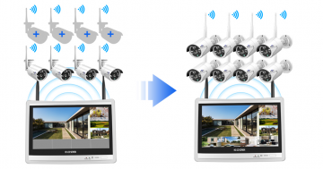 ascamerasystemen Hiseeu HSY-8WNKIT-12V-4HB611_2 Wifi Camera set met vier en extern scherm 6