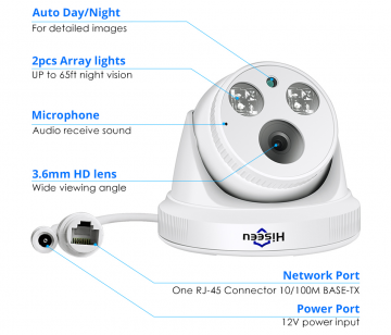 ascamerasystemen Hiseeu HC613-P 3MP IP Dome Camera 3
