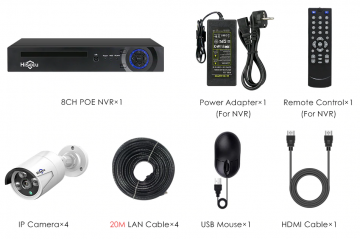 ascamerasystemen 5MP Hisseu Camera set met vier 2