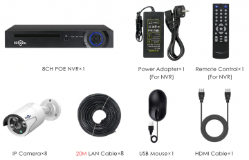 ascamerasystemen Hiseeu 5mp camera set met acht 2