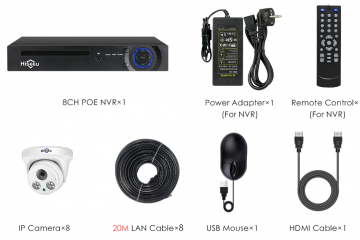 ascamerasystemen Hiseeu 5mp dome camera set 3